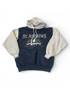 St Andrews Royal Golf Club Size S Hoodie Vintage Preppy Heritage Old Money